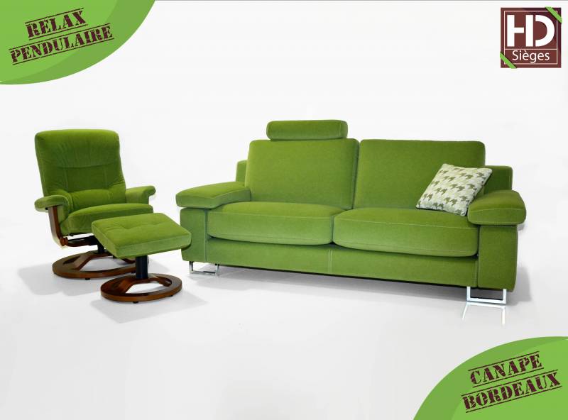 Canapé modèle BORDEAUX  coloris vert